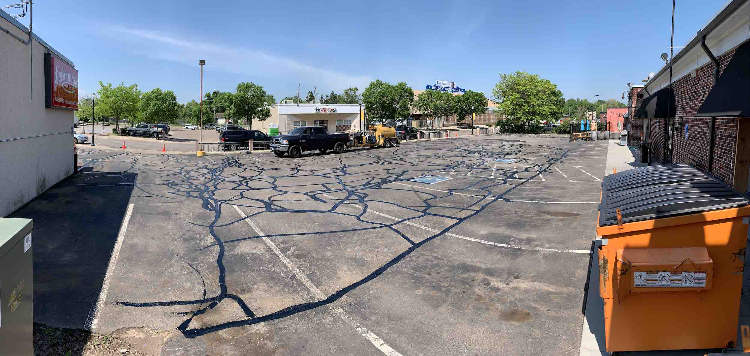 Commercial Hot Rubber Crack Sealing by Imperial Seal Minnesota